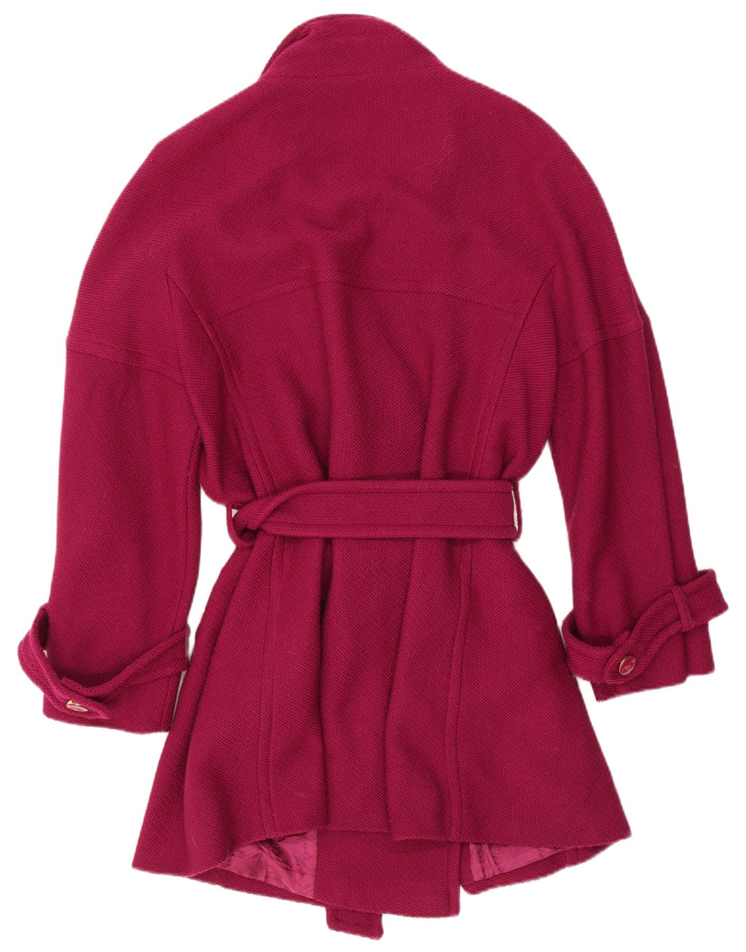 Escada Manteau Double Boutonnage Femme EU 44 XL Violet Laine Vierge