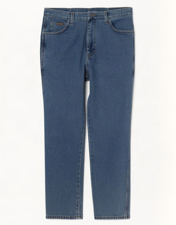Wrangler Mens Texas Straight Jeans W34 L32 Blue Cotton