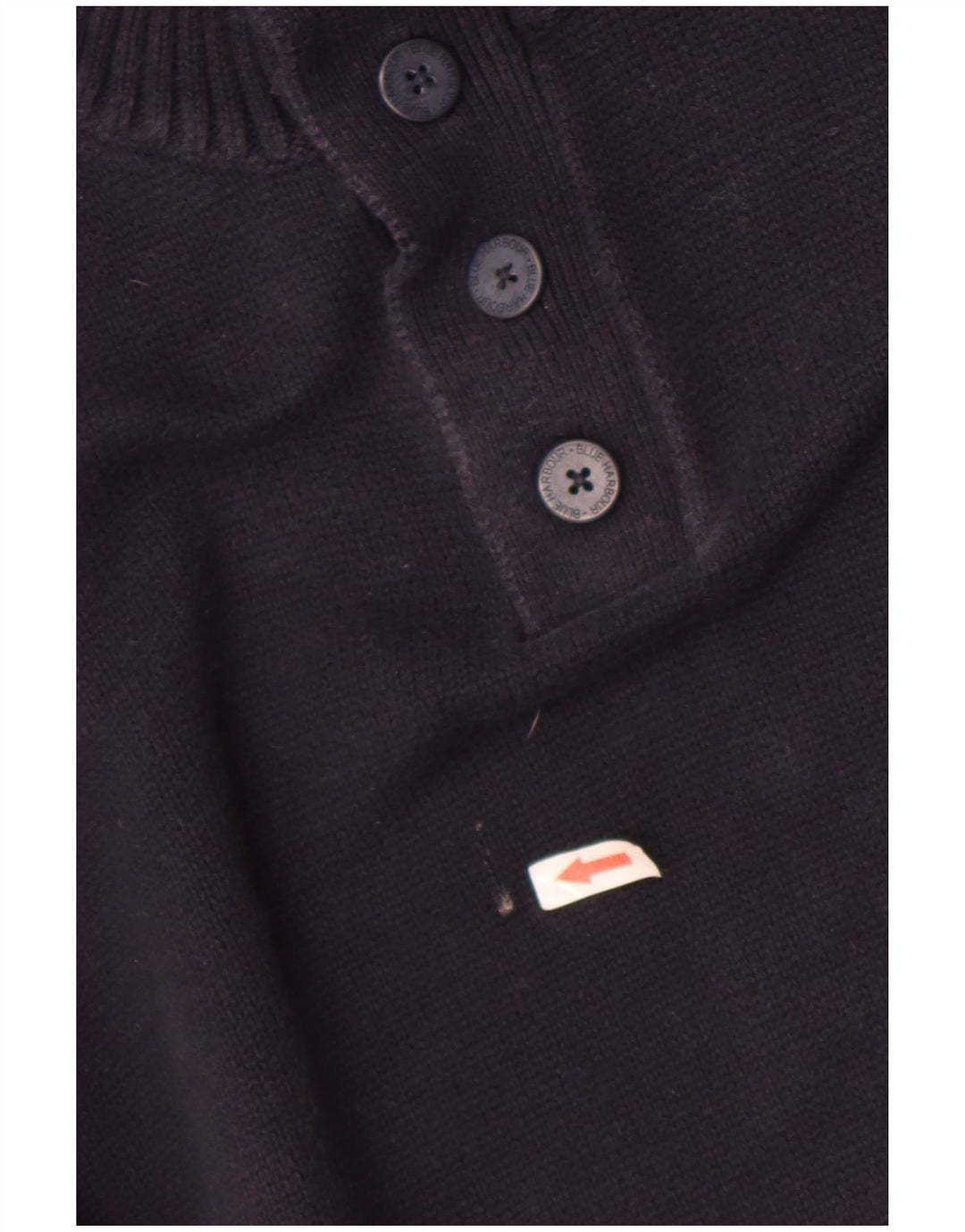 Marks & Spencer Pull à col boutonné pour homme Taille L Bleu marine