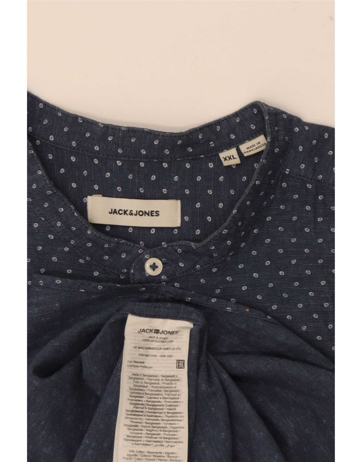 Jack & Jones Chemise Homme 2XL Bleu Tacheté Coton