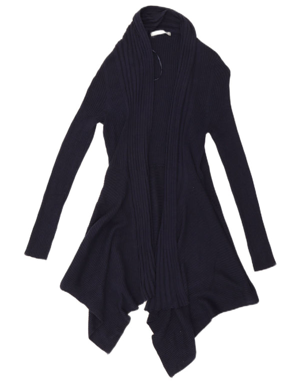 Marks & Spencer Pull cardigan long pour femme UK 14 Bleu marine moyen