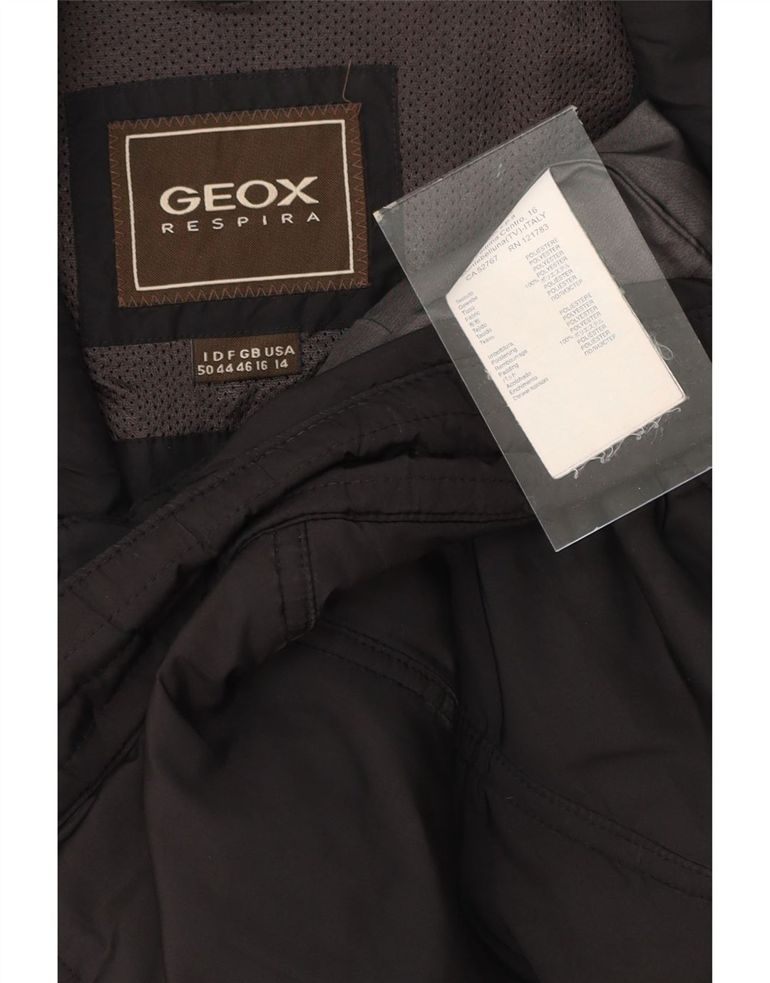 GEOX Womens Utility Jacket UK 16 Large Black Polyester Vintage Geox and Second-Hand Geox from Messina Hembry 
