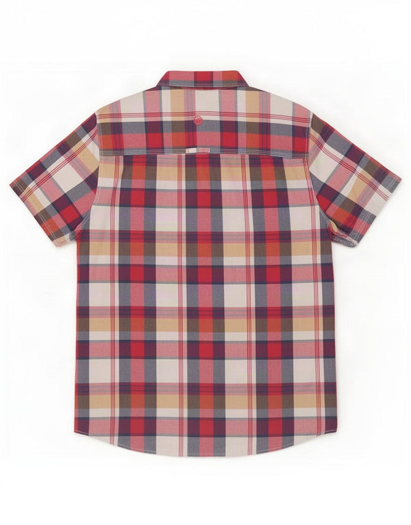 Fat Face Chemise à Manches Courtes Homme Coupe Classique Carreaux Multicolores Moyens