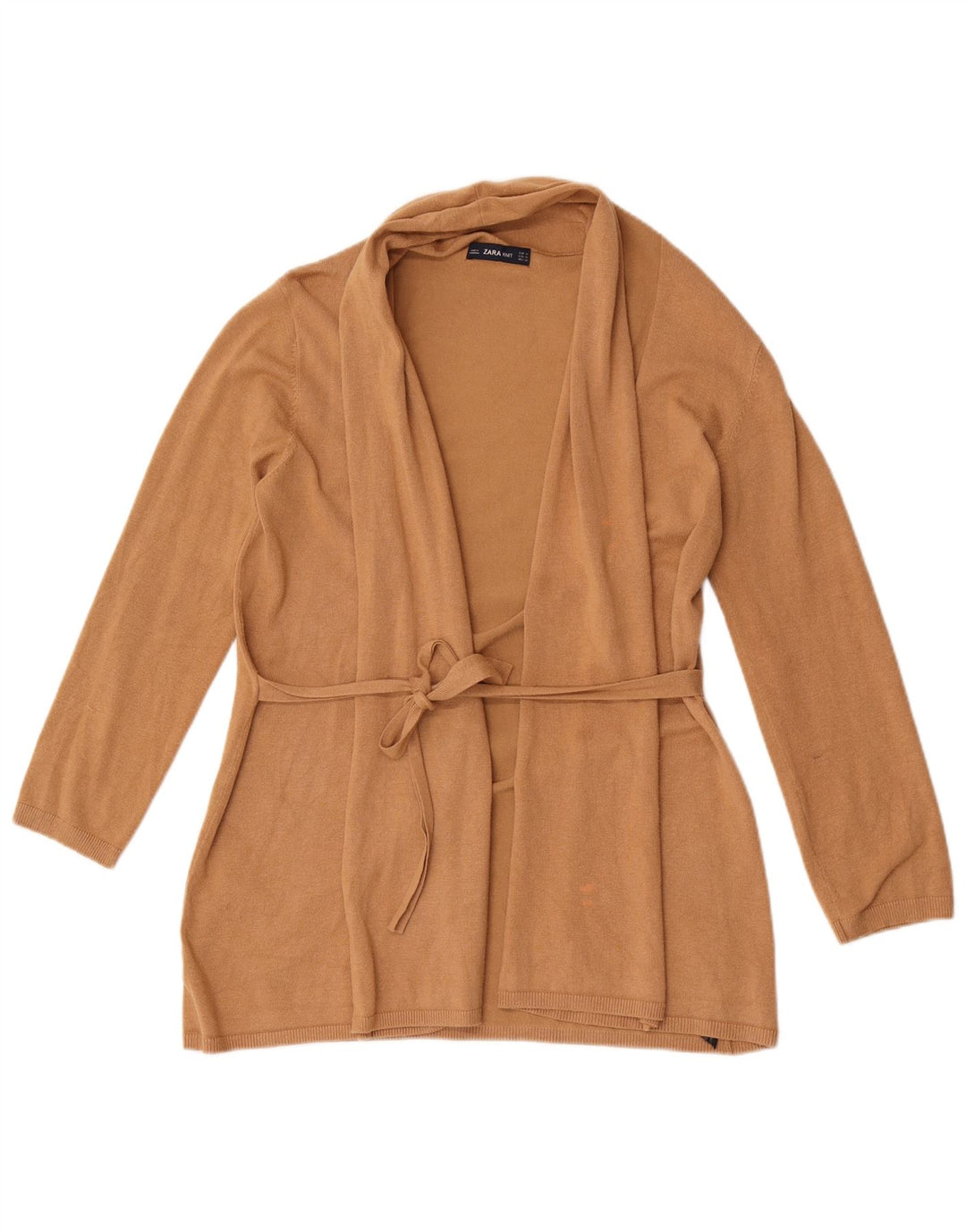 Zara Cardigan Femme Pull UK 12 Viscose Beige Moyen