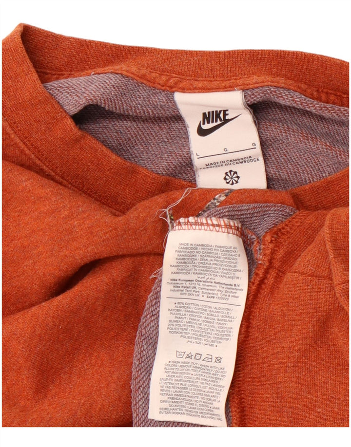 NIKE Sweat-shirt court surdimensionné pour femme UK 16 Grand coton orange