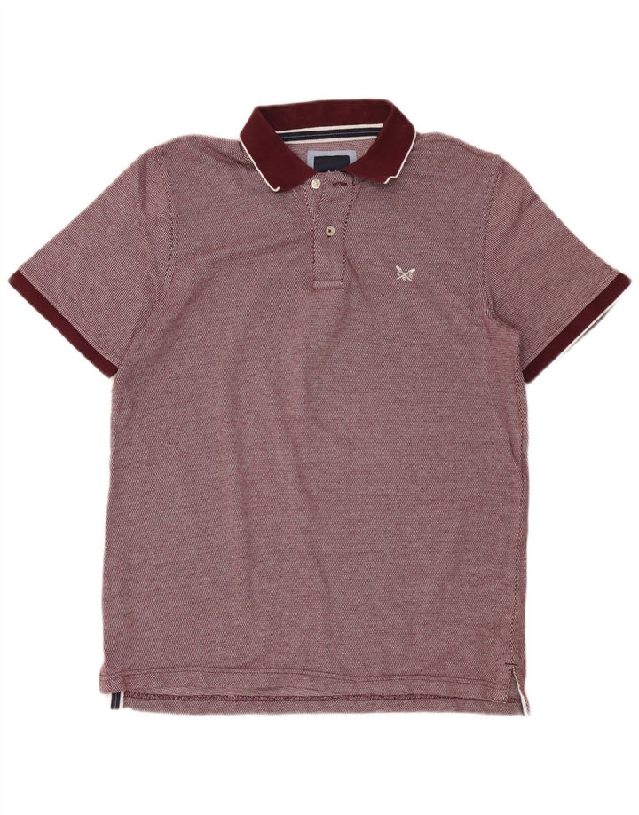 Crew Clothing Polo Homme Coton Bordeaux Moyen