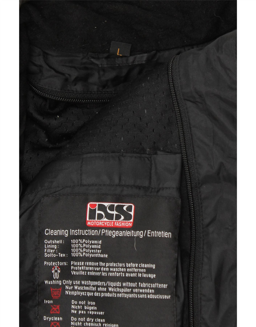 IXS Mens Graphic Racer Jacket UK 40 Large Black Polyamide Vintage IXS and Second-Hand IXS from Messina Hembry 