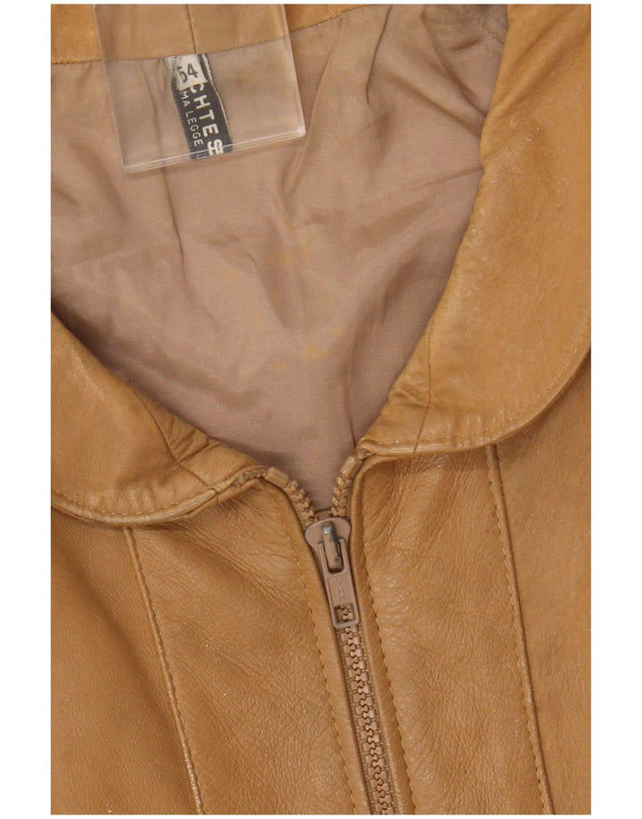 veste en cuir homme vintage UK 38 Cuir brun moyen