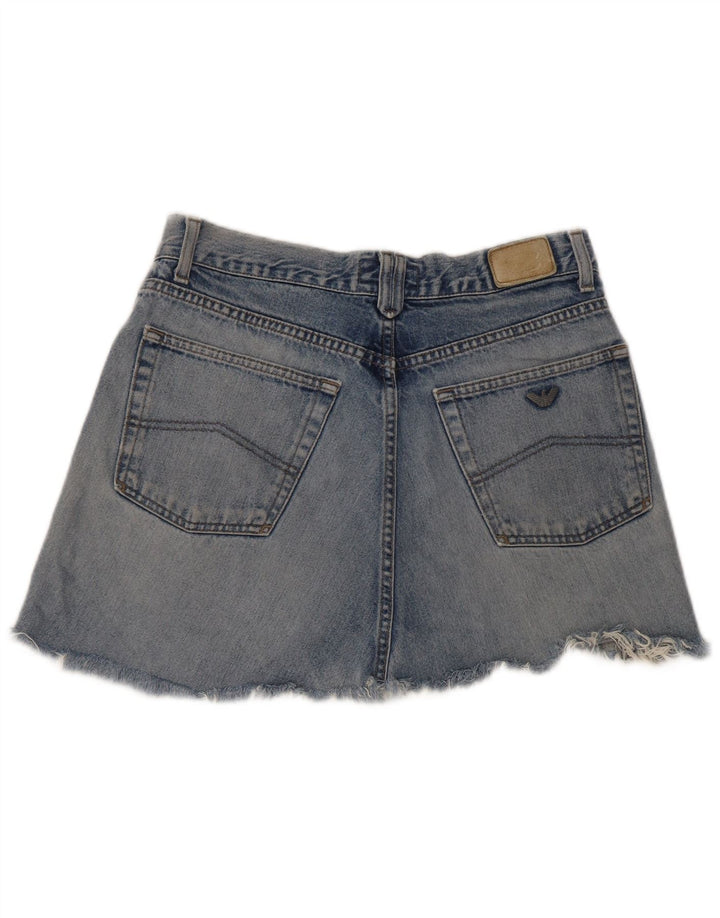Armani Femme Mini Jupe En Jean W30 Bleu Moyen