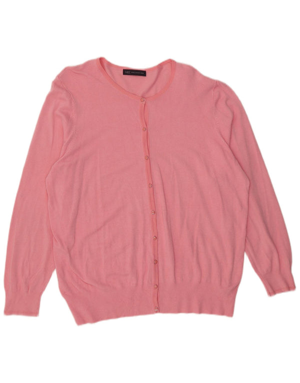 Marks & Spencer Pull Cardigan Femme UK 24 4XL Rose Viscose