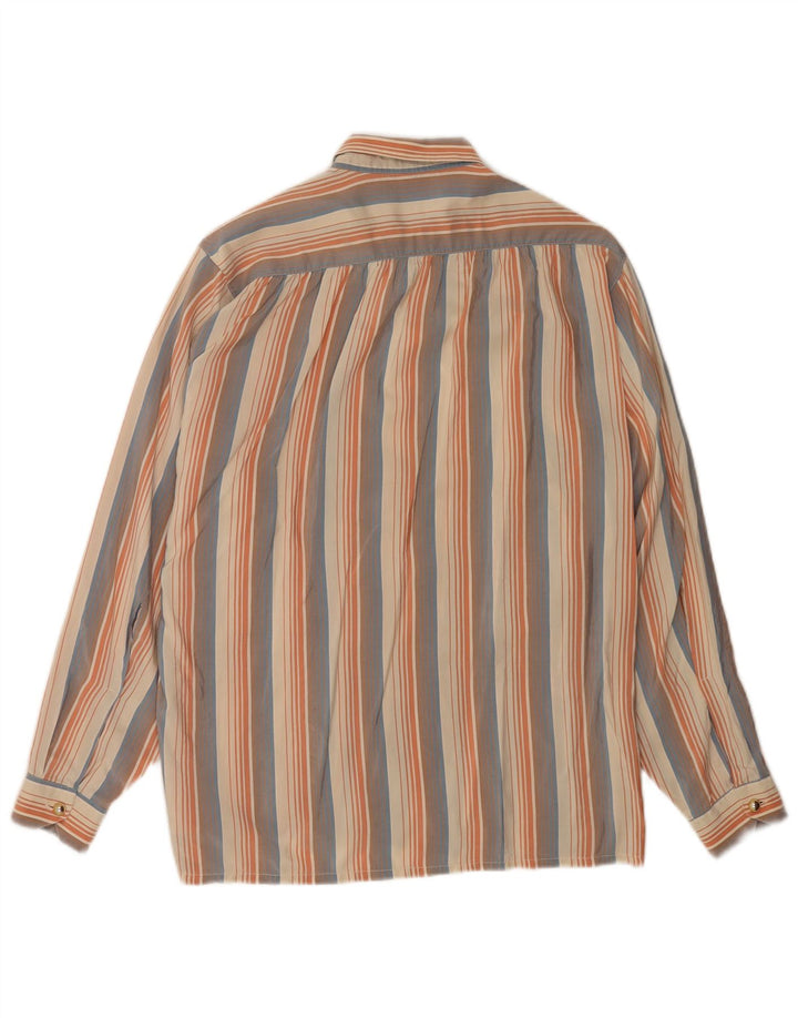Angelo Santagostino Chemise Femme UK 10 Petit Rayé Multicolore
