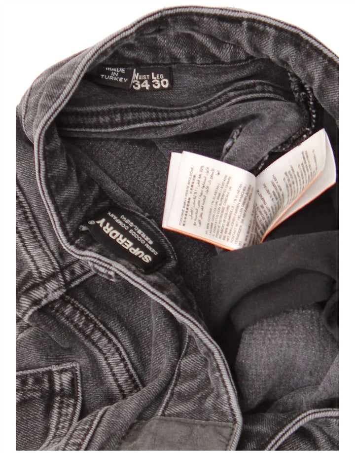Superdry Jean Court W34 L24 Homme Coton Noir