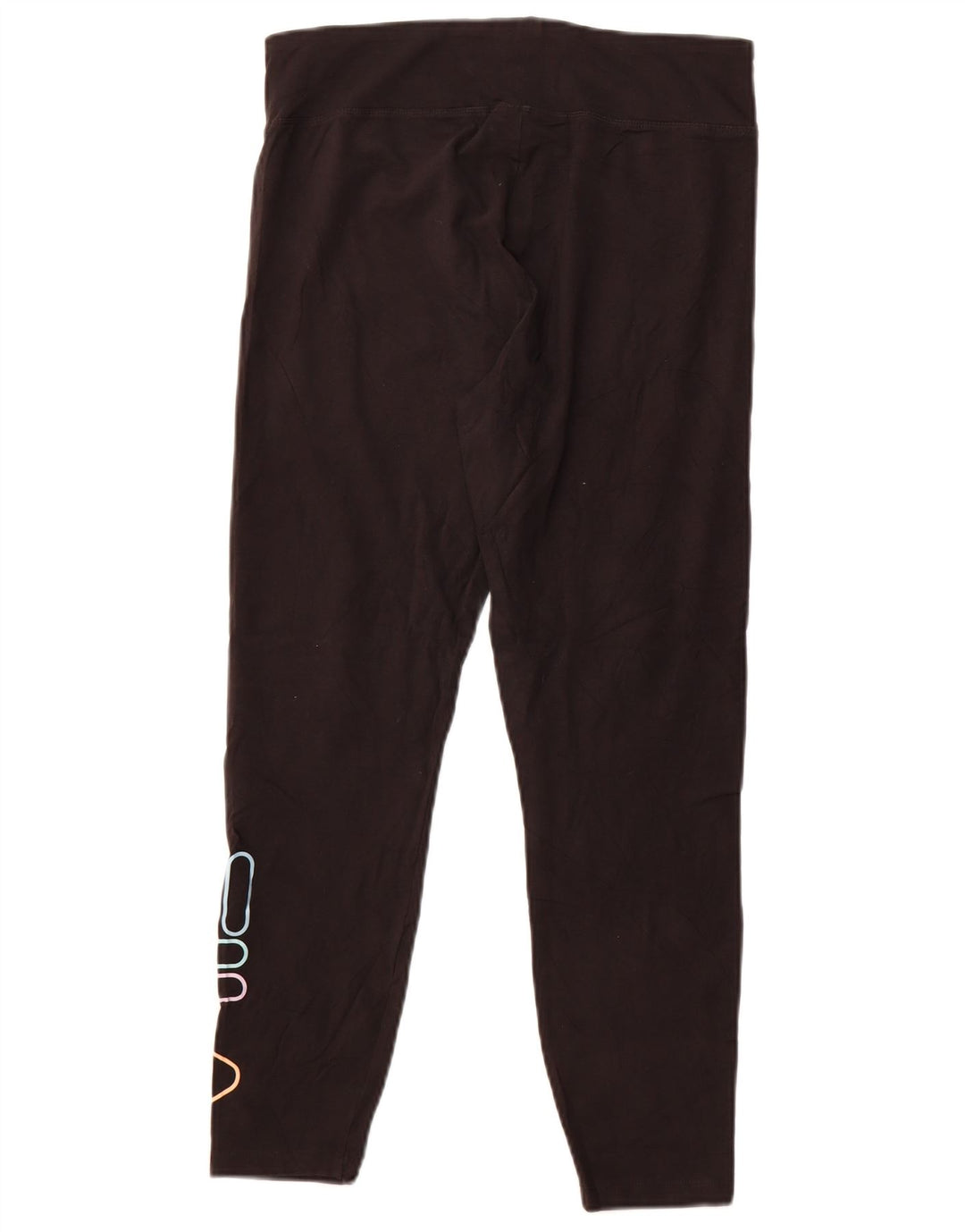 Fila Legging court graphique pour femme UK 14 Large Noir Coton