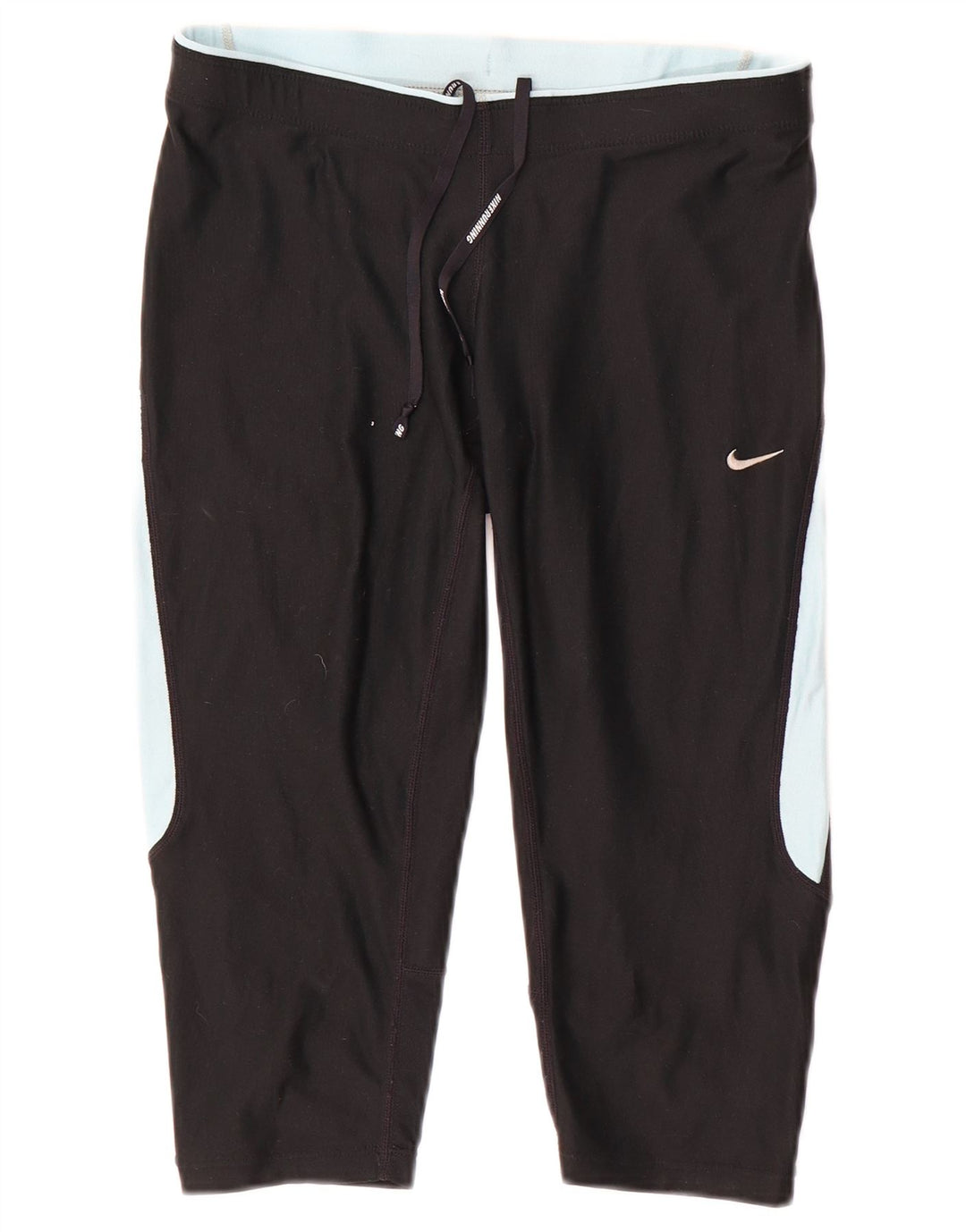 Nike Legging Capri Femme UK 10 Petit Noir Colorblock