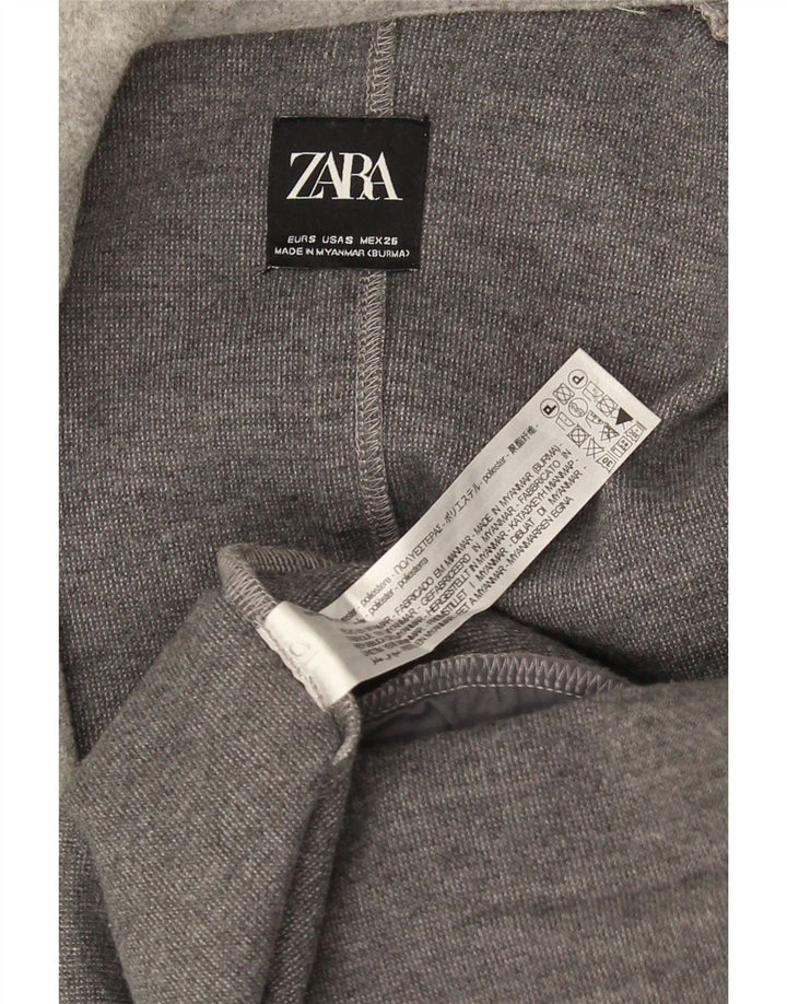 Zara Femme Pardessus UK 10 Petit Gris Polyester