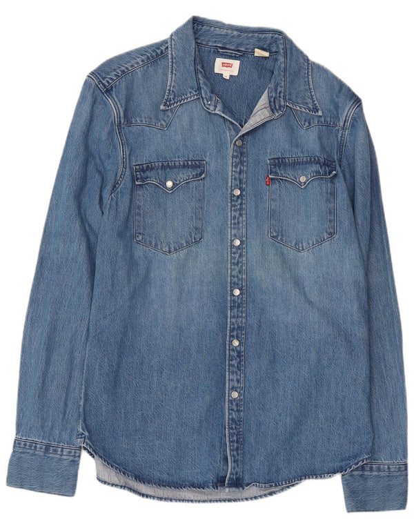 Levi's Chemise en Jean Homme Bleu Moyen Coton