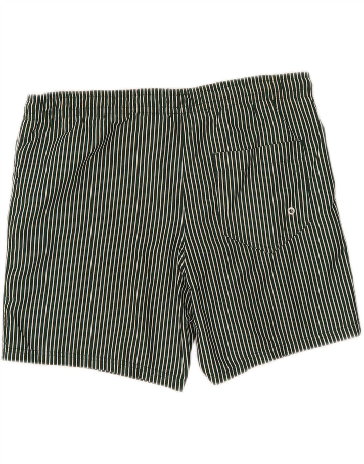 Benetton Short De Bain Homme Large Rayé Vert