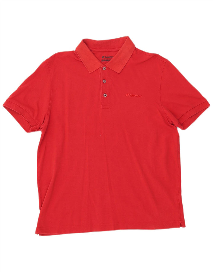 LOTTO Polo Homme Rouge Moyen Coton