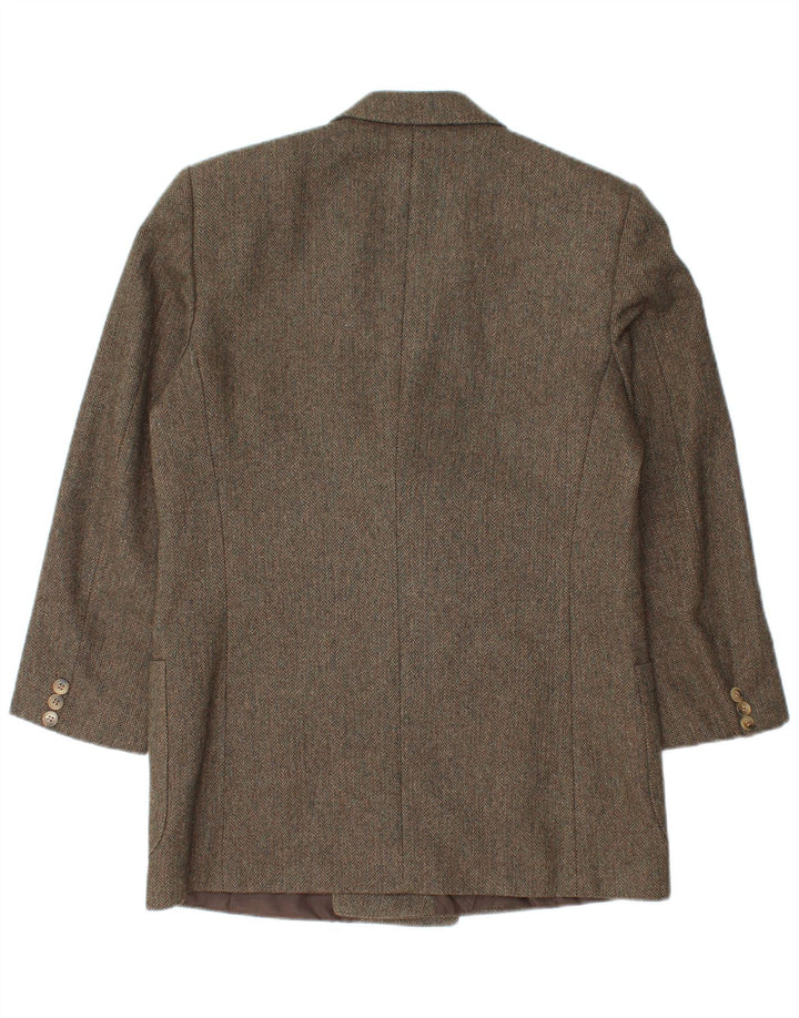 Veste Blazer Double Boutonnage Vintage Homme IT 48 Chevrons Vert Moyen