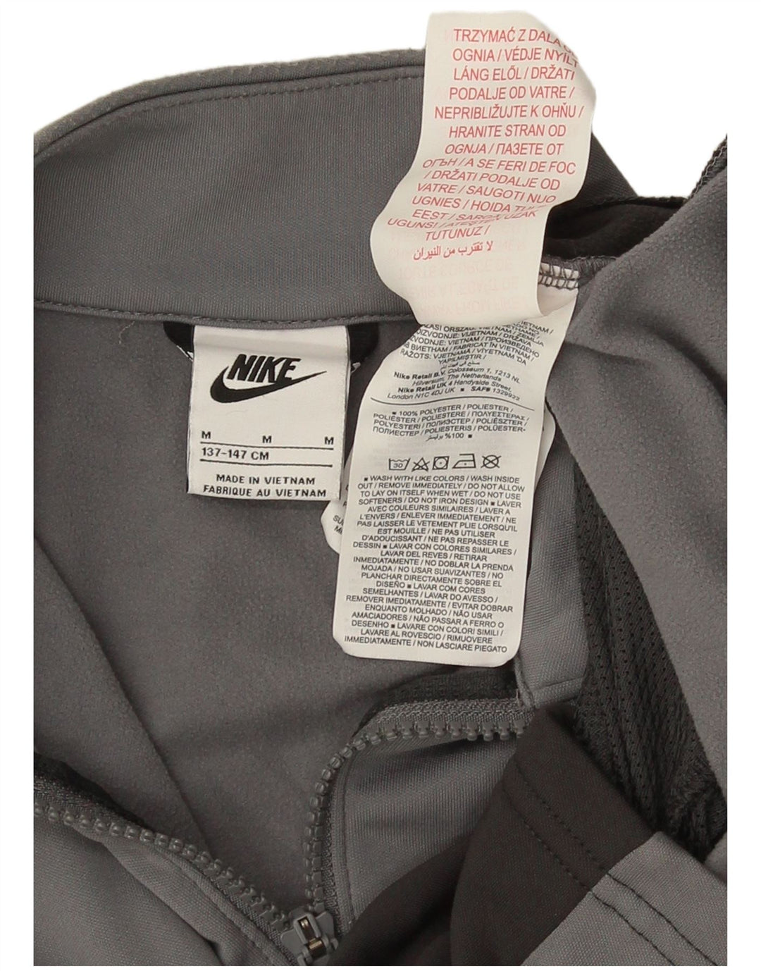 Veste de survêtement Nike Graphic pour garçon 10-11 ans Gris moyen colour block