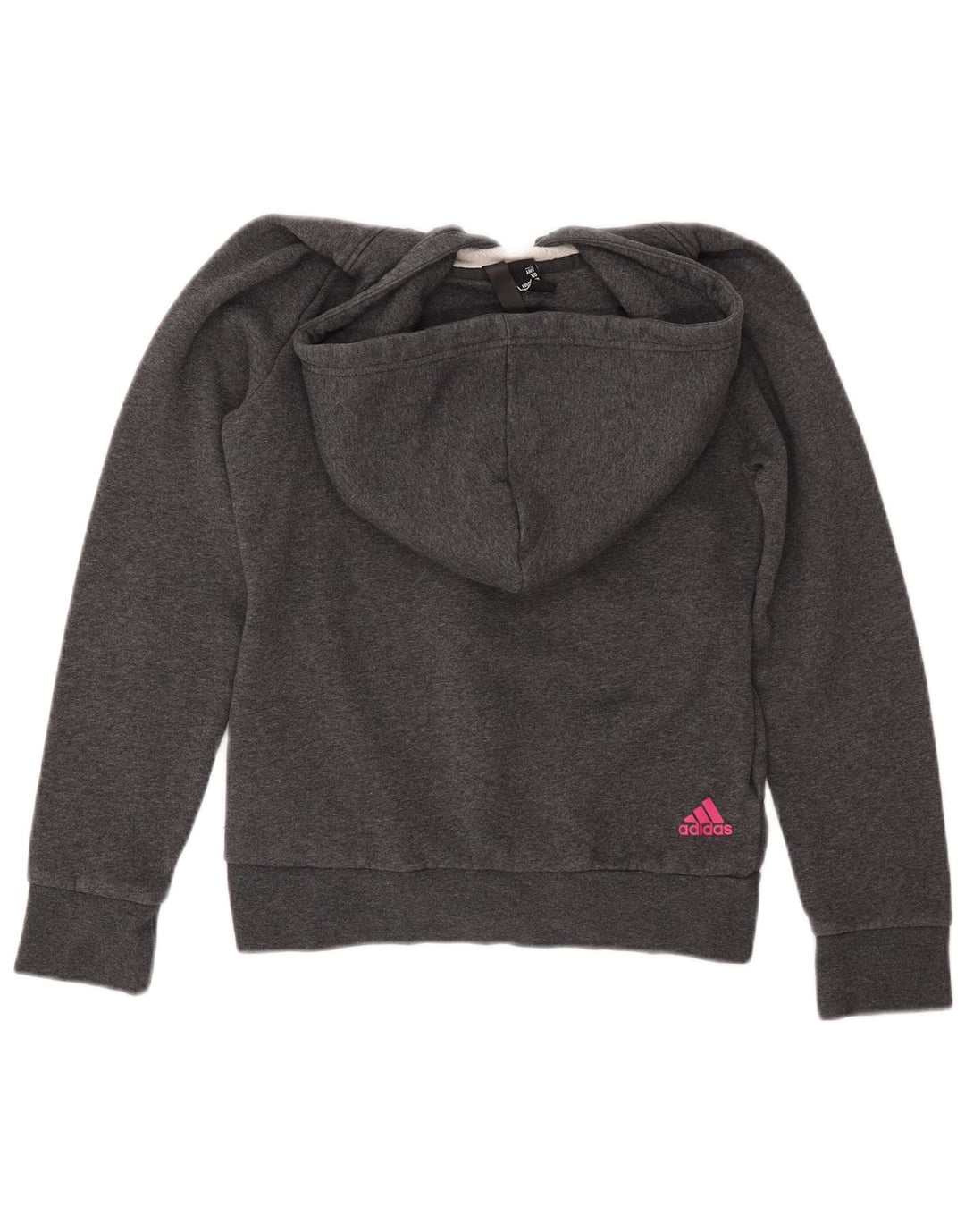 ADIDAS Pull à capuche graphique pour femme UK 8/10 Petit gris coton