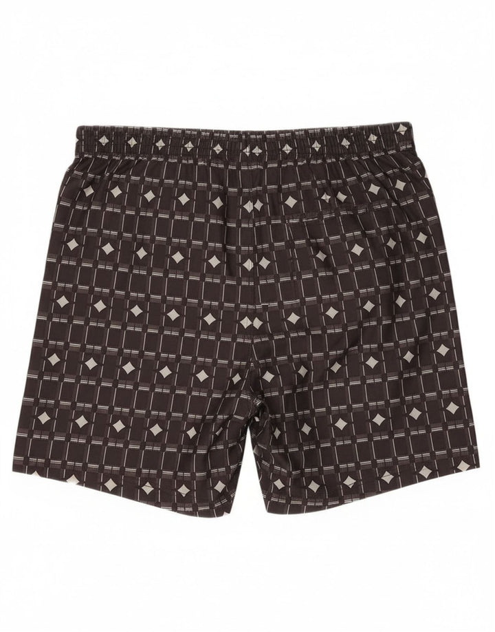 Nike Short de bain pour homme en polyester géométrique marron Taille L