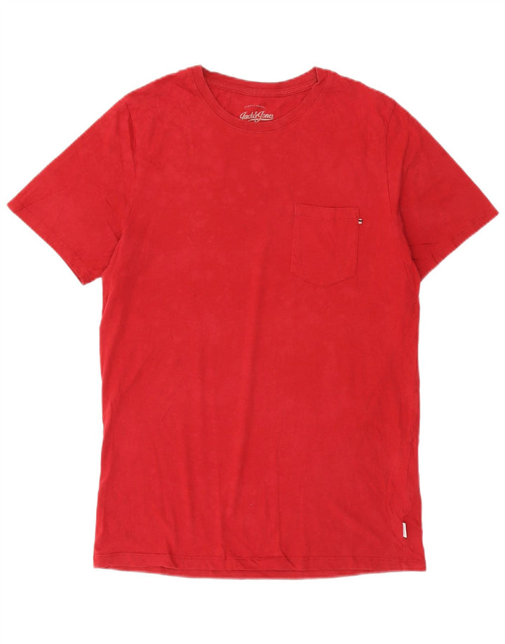 Jack & Jones T-Shirt Slim Fit Homme Rouge Moyen Coton