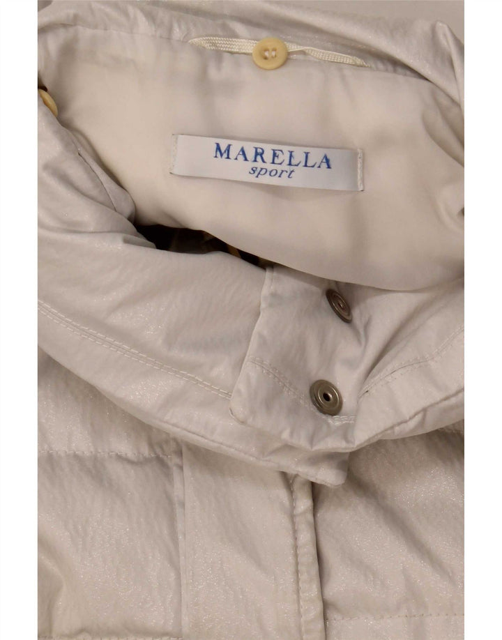 Marella Manteau rembourré pour femme UK 12 Polyester blanc moyen