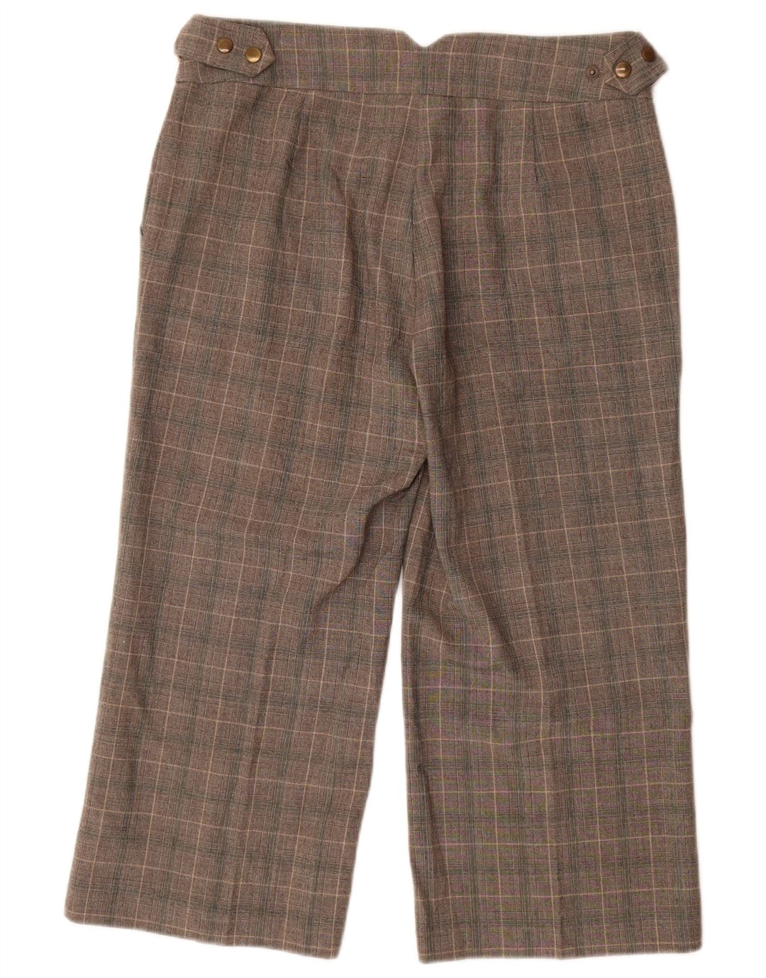 Marks & Spencer Pantalon Capri pour Femme UK 12 Medium W30 L23 Gris à Carreaux