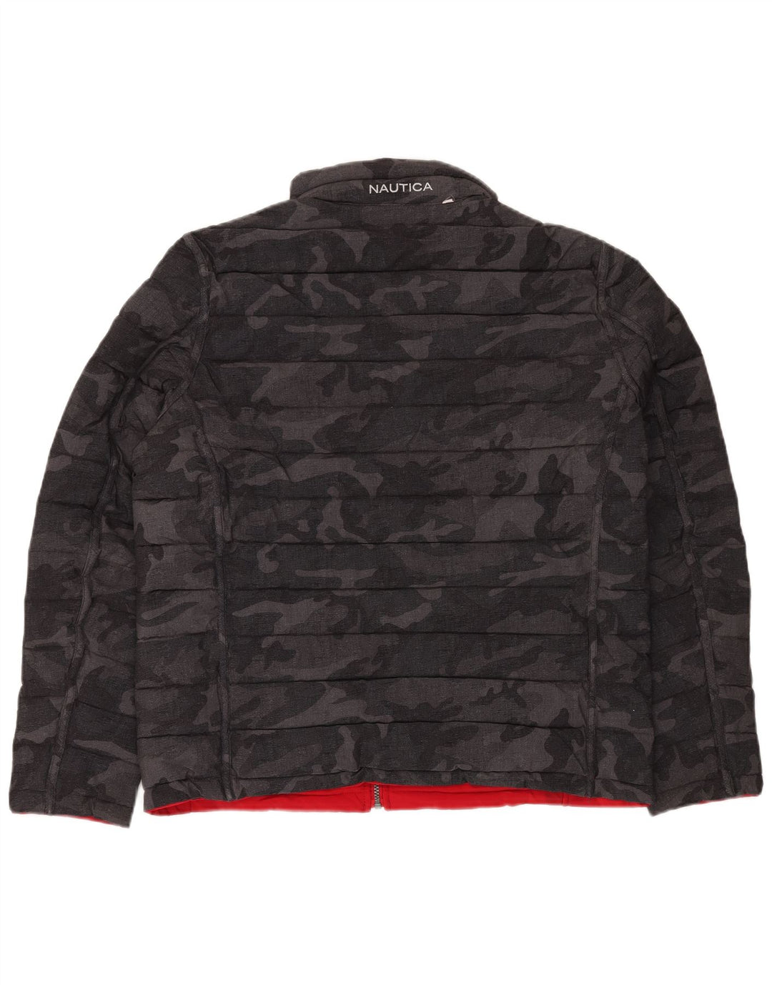 NAUTICA Veste matelassée réversible pour homme UK 40 Large Black Camouflage