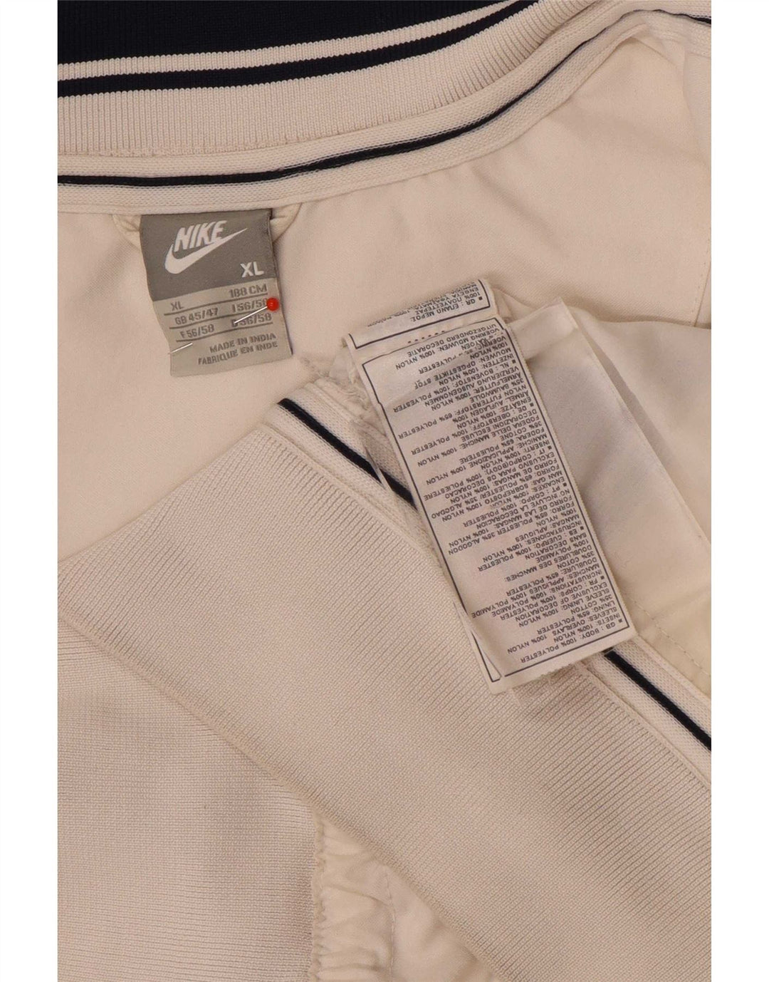 Nike Veste de survêtement pour homme UK 45/47 XL Blanc Colorblock Polyester