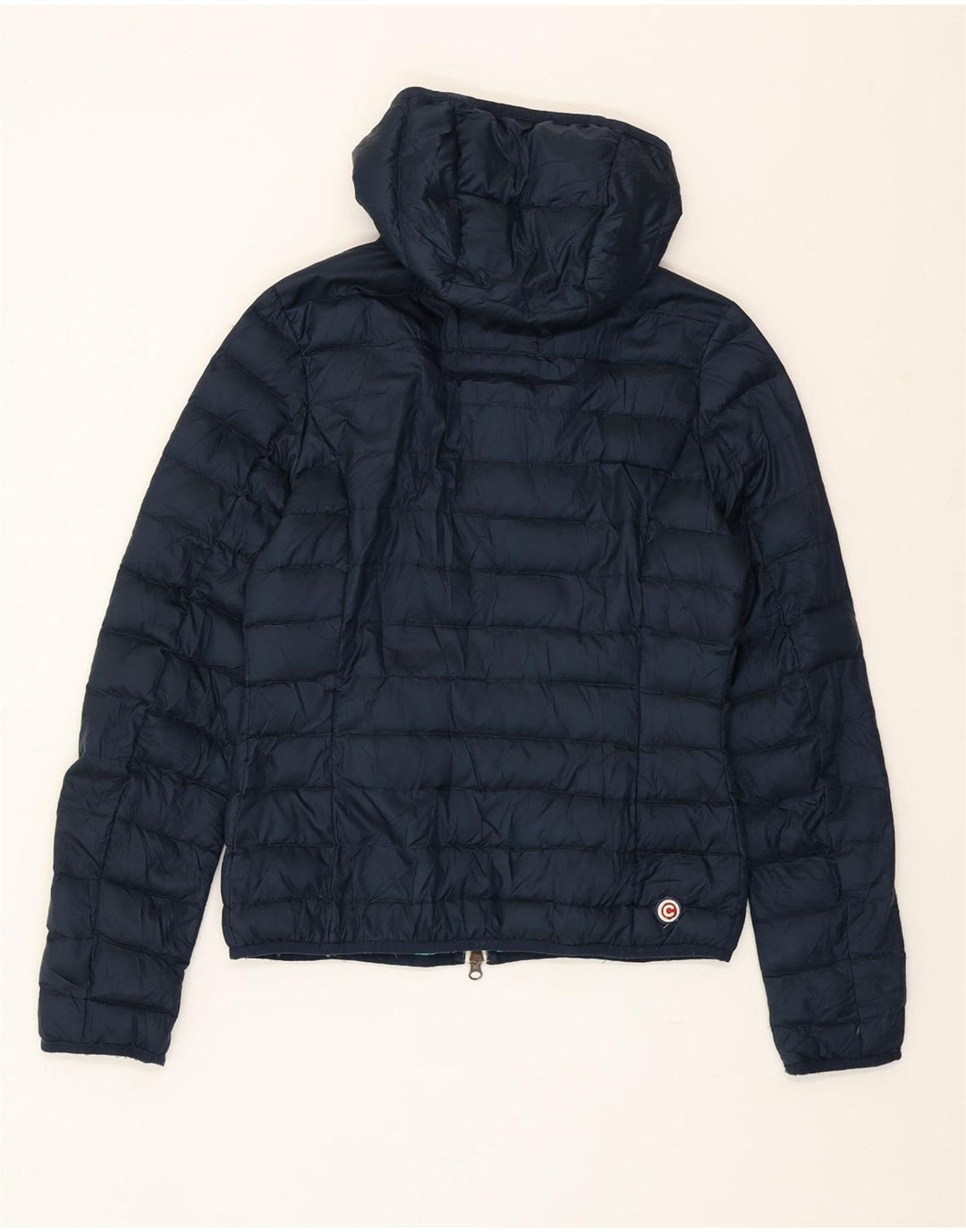 COLMAR Doudoune À Capuche Femme IT 42 Bleu Marine Moyen