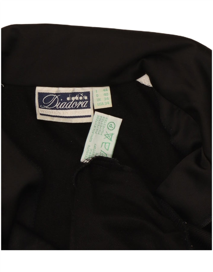 Diadora Veste de survêtement graphique pour hommes UK 34 XS Noir Polyester