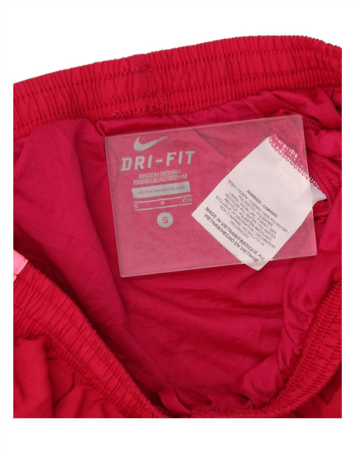 NIKE Short de sport Dri Fit pour femme UK 10 Petit Rouge Colorblock Polyester
