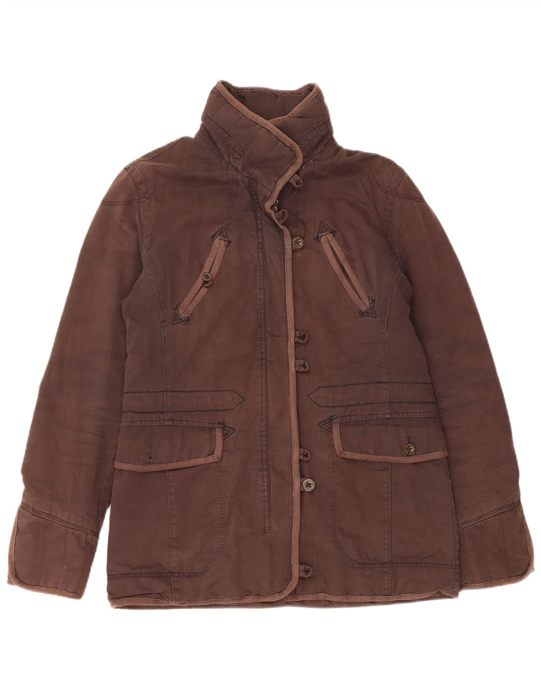 Levi's Veste coupe-vent pour femme UK 10 Petit chevron marron