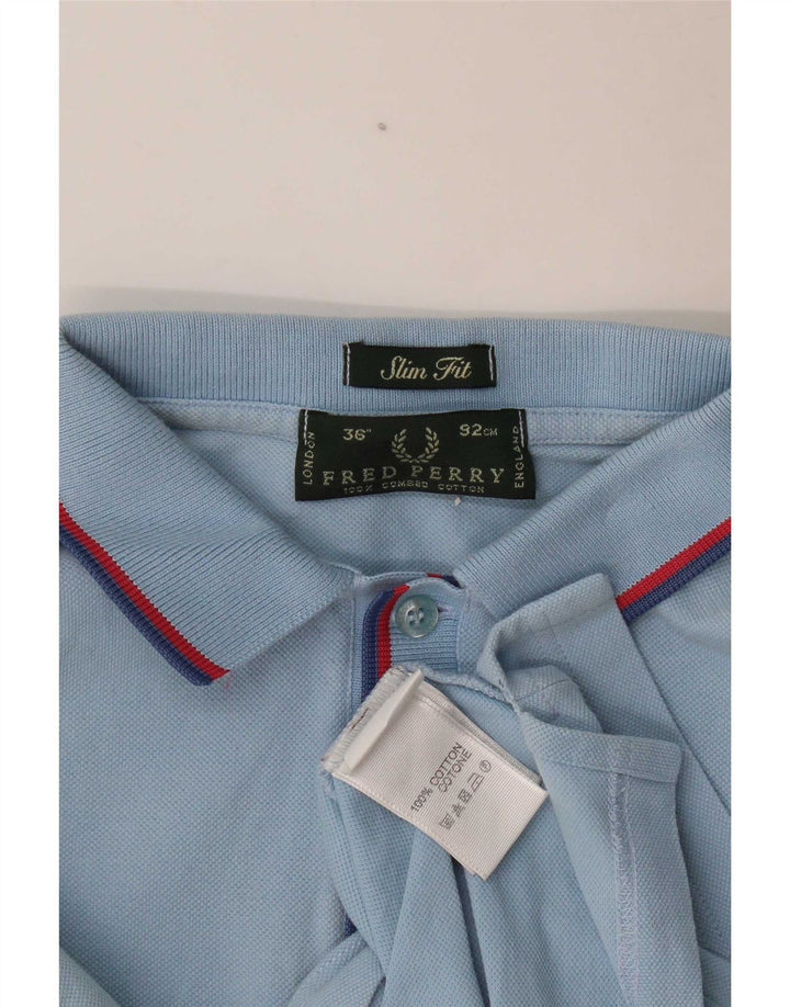 Fred Perry Polo Slim Fit Homme Petit Bleu Coton