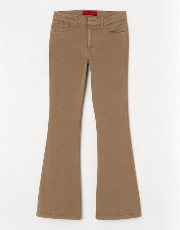 Levi's Pantalon évasé extensible en velours côtelé pour femme US 5 Medium W30 L30 Beige