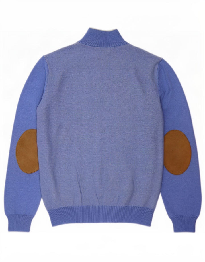 Massimo Dutti Pull col zippé pour homme en coton bleu Taille L