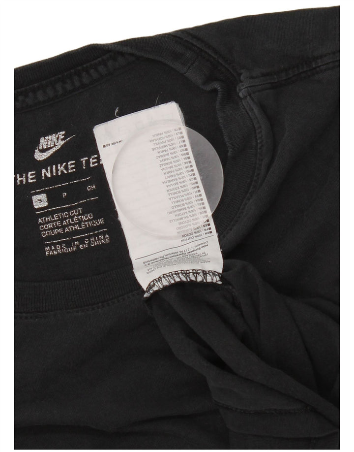 Nike T-shirt coupe athlétique pour homme, petit, en coton noir