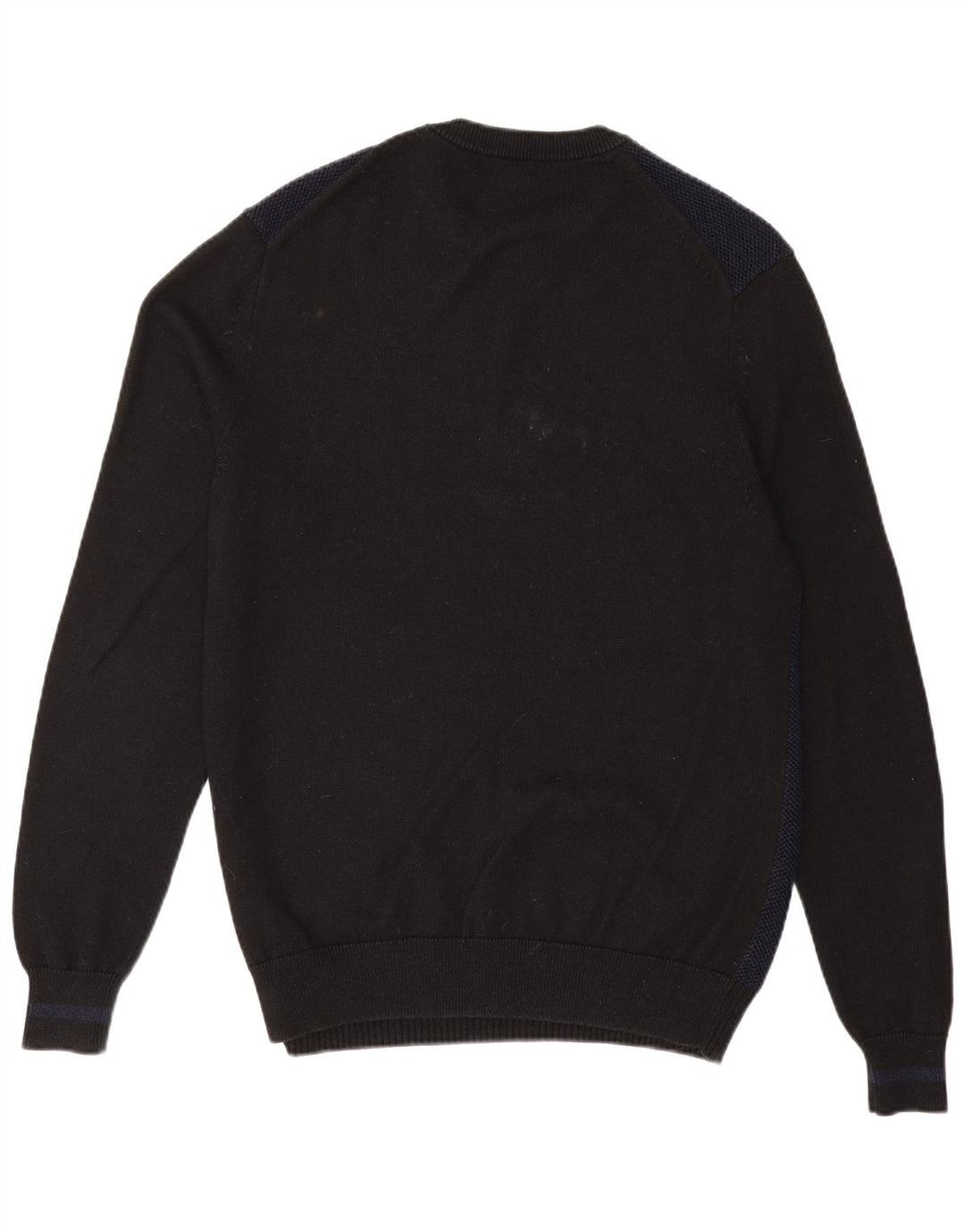 Fred Perry Pull à col rond pour homme en laine color block bleu marine