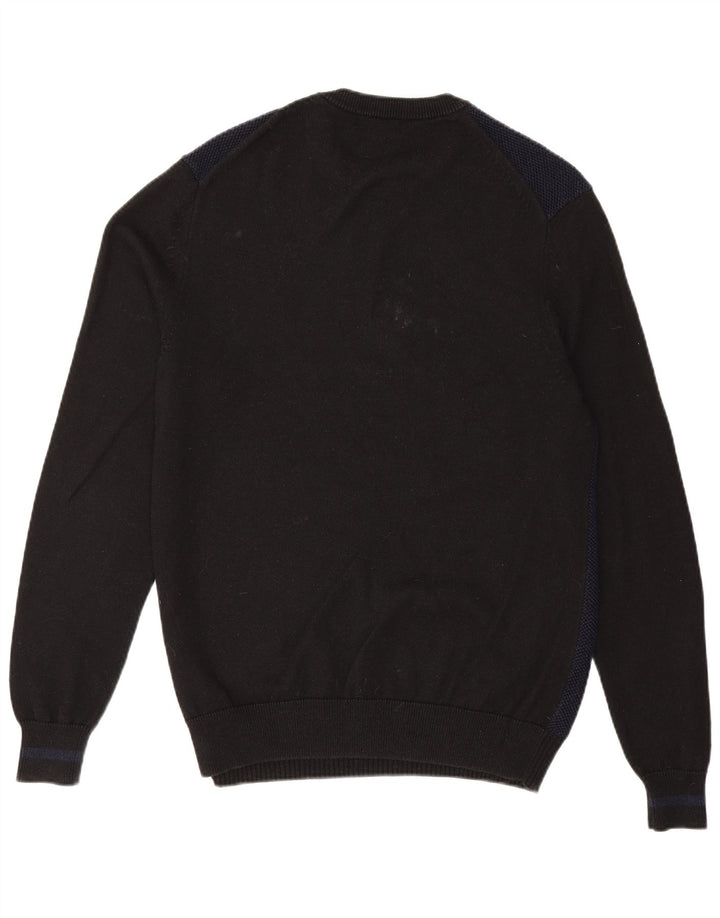 Fred Perry Pull à col rond pour homme en laine color block bleu marine