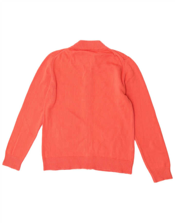 Lacoste Femme Cardigan Pull Taille 40 Coton Orange Moyen