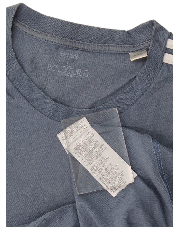 Adidas T-Shirt Homme Haut Grand Bleu Coton