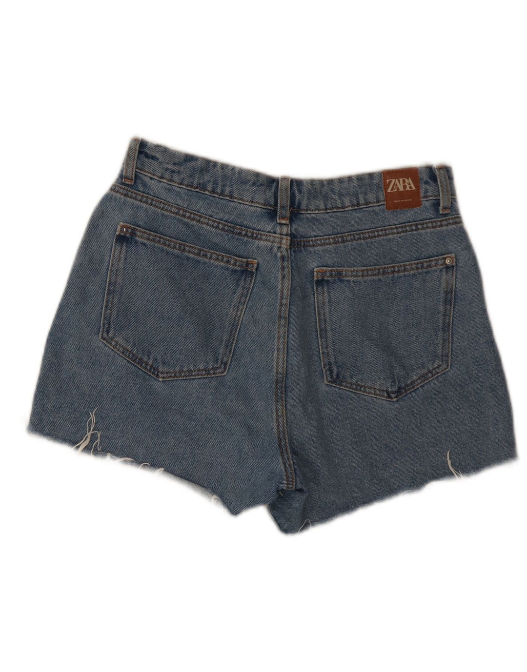 Zara Femme Short En Jean Petit W26 Bleu Coton