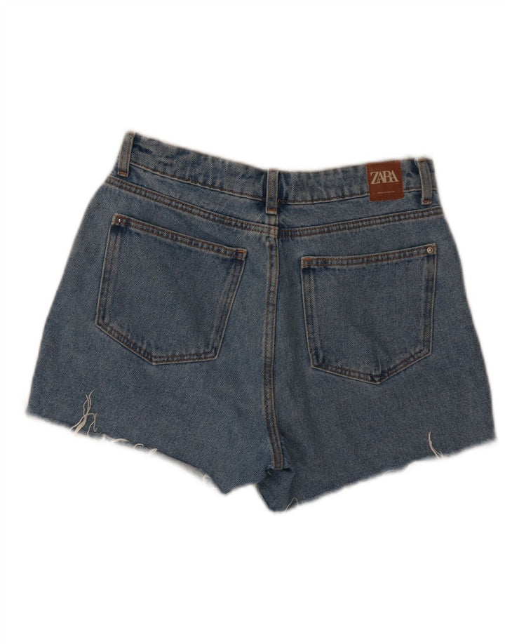Zara Femme Short En Jean Petit W26 Bleu Coton
