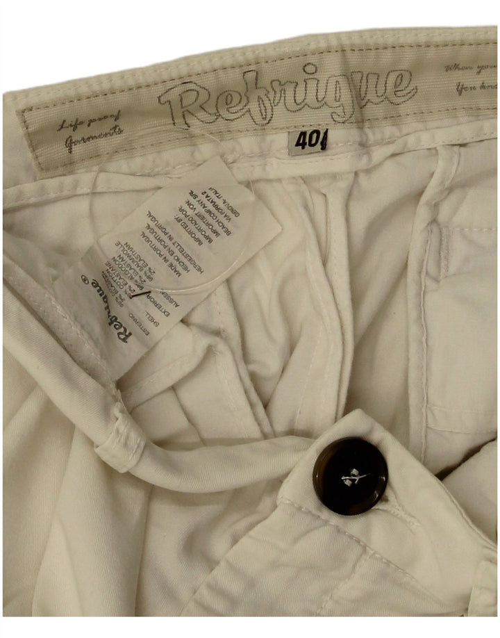 Refrigue Short Chino Femme EU 40 Medium W30 Beige Coton