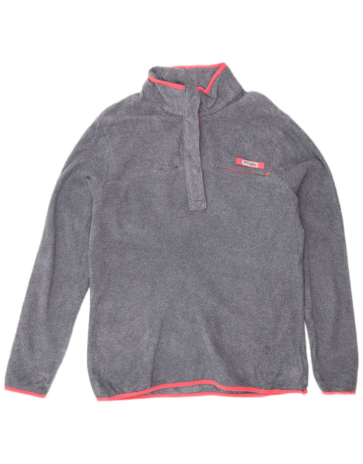 Columbia Pull polaire à col boutonné pour femme UK 18 XL Gris Polyester