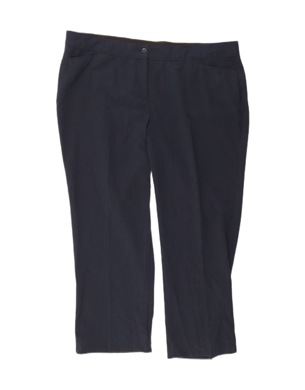 Marks & Spencer Pantalon décontracté pour femme UK 24 4XL W48 L32 Bleu marine