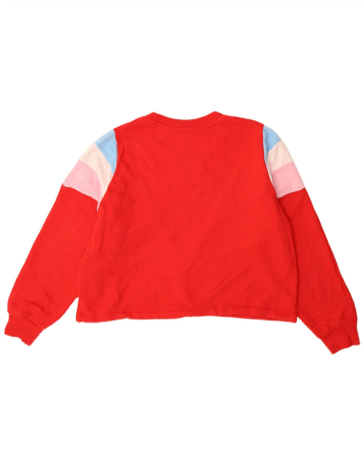 Levi's Sweat-Shirt Oversize Femme UK 14 Rouge Moyen Colourblock
