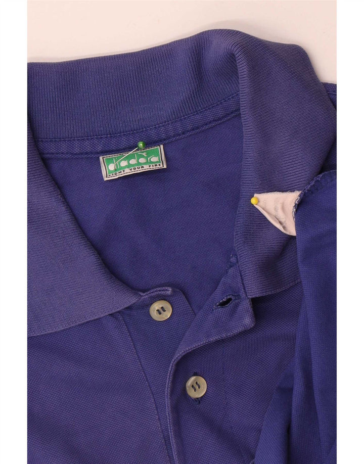 Diadora Polo Homme Violet Moyen Coton